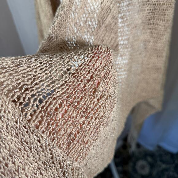 Coldwater Creek Crochet Knit Shawl Womens One Size Coastal Cowgirl Boho Chic - Picture 7 of 7